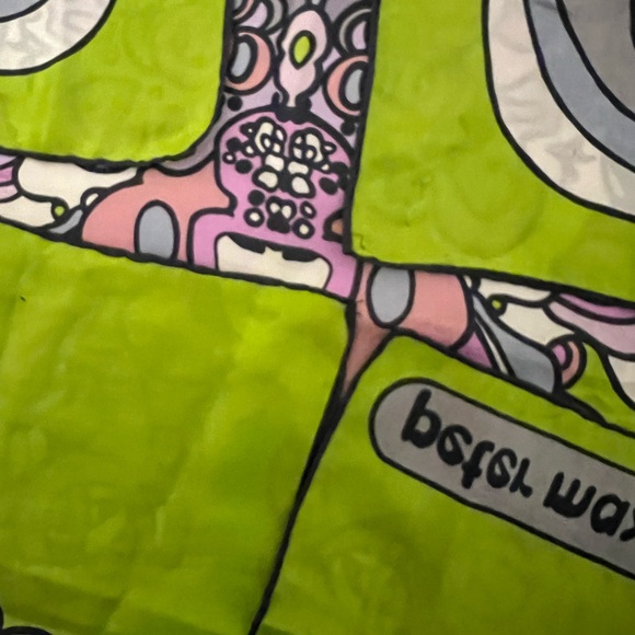 Vintage Peter Max Silk Butterfly Lady Print Scarf - Picture 5 of 6